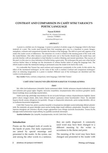 Comparing poems essay