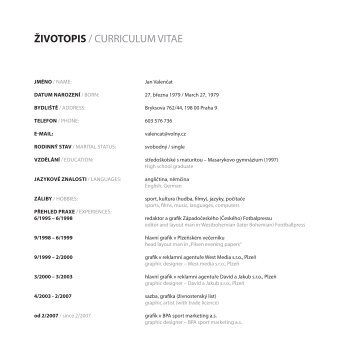 ŽIVOTOPIS / CURRICULUM VITAE