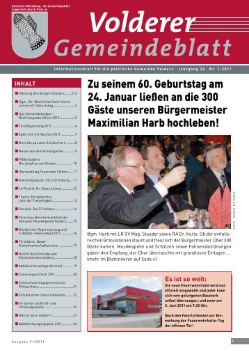 Volderer Gemeindeblatt - Gemeinde Volders - Land Tirol