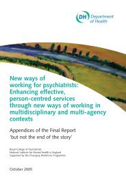 New ways of working for psychiatrists: Appendices - Social ...