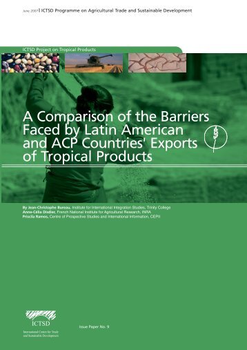 A Comparison of the Barriers faced by Latin American and ACP ...