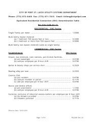 ERC Determination Table | Utility Systems | City of Port St. Lucie ...