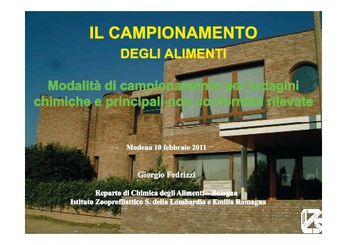 Slides campionamento per indagini chimiche - Aicod