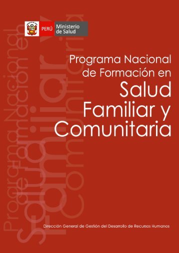 programa nacional de formaciÃ³n en salud familiar y comunitaria