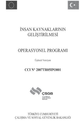 Ä°nsan KaynaklarÄ±nÄ±n GeliÅtirilmesi Operasyonel ProgramÄ± 2012-2013