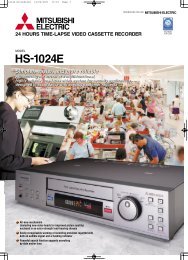 Mitsubishi HS-1024E 27 hour VHS recorder datasheet