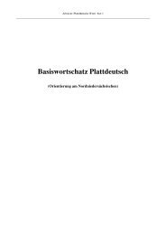 Basiswortschatz Plattdeutsch - Plattschool.de