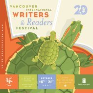 2007 Program - Vancouver International Writers Festival
