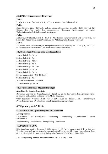 Teil 4: Umsatzsteuer Abschnitt 4.1 – 4.8