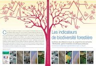 Les indicateurs de biodiversitÃ© forestiÃ¨re - GIP-Ecofor