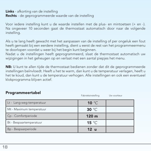 Handleiding E-thermostaat - ICY