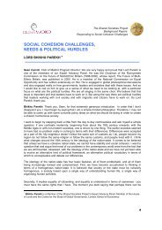 Social Cohesion Challenges, Needs and Political ... - Club of Madrid