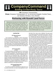 Partnering with Kuwaiti Land Forces - Company Command - U.S. Army