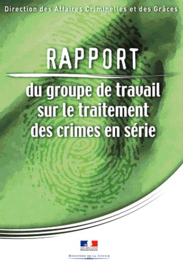 Rapport du groupe de travail sur le traitement des crimes en sÃ©rie