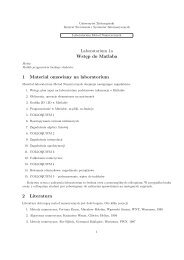 Metody numeryczne Lab 1A - Instytut Sterowania i Systemów ...