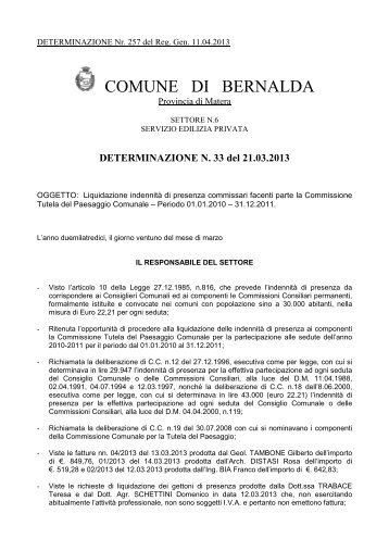 liquidazione ctp 2010-2011.pdf - Comune di Bernalda