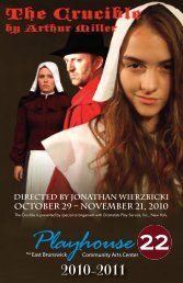 October 29 – November 21, 2010 - Playhouse 22