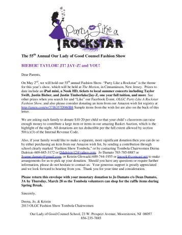 âParty Like a Rockstarâ parents-We need your donations!