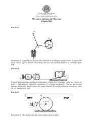 Meccanica Applicata alle Macchine - UniversitÃ  degli studi di Bergamo