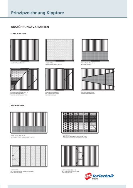 Prinzipzeichnung Kipptore - B+N TorTechnik
