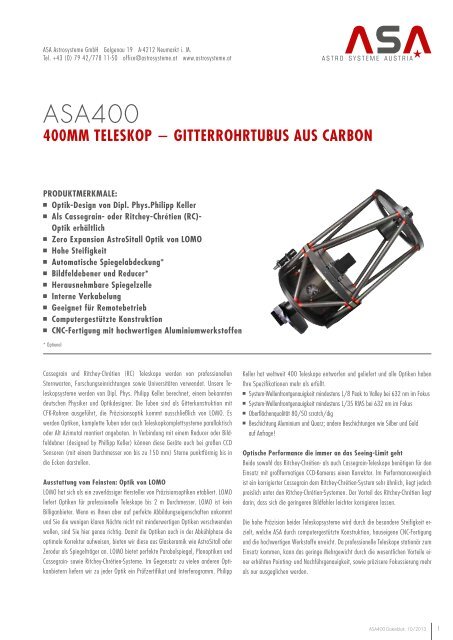 Teleskop-Express: Asa Astrosysteme Austria – AVKIU