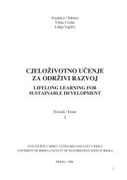 cjeloÅ¾ivotno uÄenje za odrÅ¾ivi razvoj - UÄiteljski fakultet - SveuÄiliÅ¡te ...