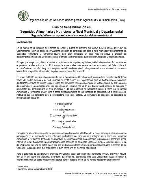 problemas de seguridad alimentaria y nutricional