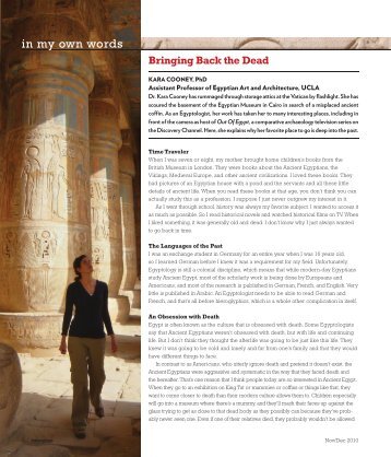 Egyptologist Kara Cooney, Host of Discovery Channel's Out of Egypt