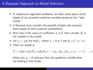 A Bayesian Approach to Model Selection
