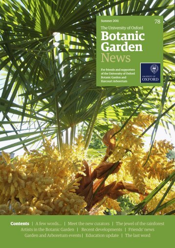 Botanic Garden News - Harcourt Arboretum - University of Oxford