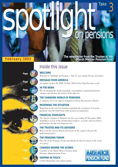 spotlighton pensions spotlighton pensions - MMC UK Pensions