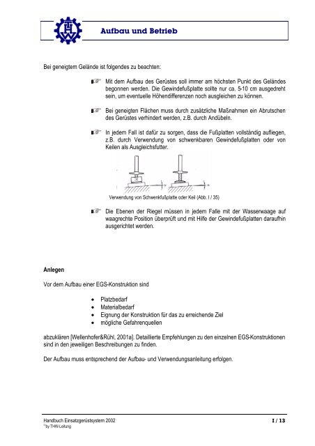 EGS Handbuch - THW Ortsverband NÃ¶rdlingen