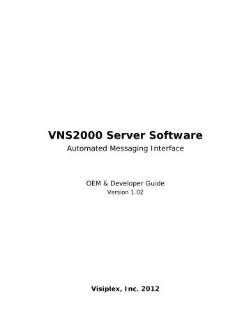 VNS2000 Server Software - Visiplex