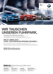 wir tauschen unseren fuhrpark. - BMW Niederlassung MÃ¼nchen