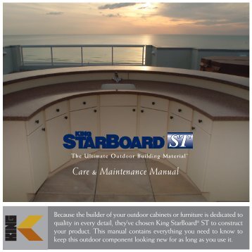 King StarBoard care guide - King Plastic Corporation