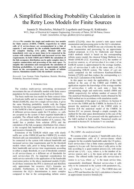 A2.5 A Simplified Blocking Probability Calculation in the Retry Loss ...