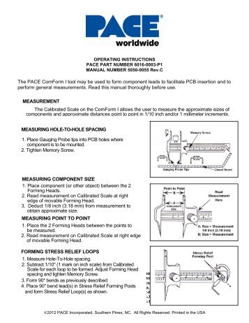5050-0055 ConForm Tool Rev C.pdf - PACE Worldwide