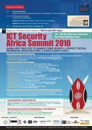 ICT Security Africa Summit 2010 - MIS Training