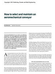 How to select and maintain an aeromechanical conveyor