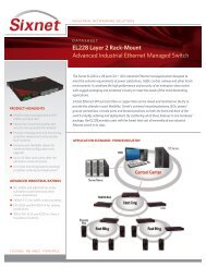 EL228 Layer 2 Rack-Mount Advanced Industrial Ethernet ... - Sixnet