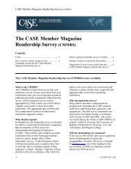 The CASE Member Magazine Readership Survey (CMMRS)