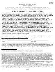 Athletic Parent Permission and Release Form - Choctawhatchee ...