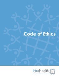Code of Ethics - IntraHealth International