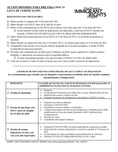 LISTA DE VERIFICACIÓN