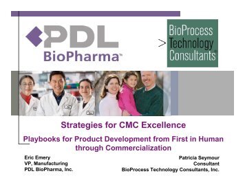 Strategies for CMC Excellence - BioProcess Technology Consultants