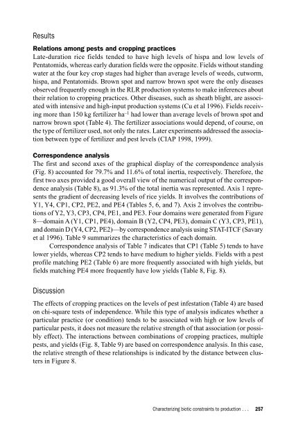 Contents & Foreword, Characterizing And ... - IRRI books