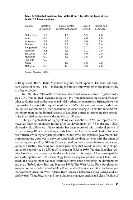 Contents & Foreword, Characterizing And ... - IRRI books