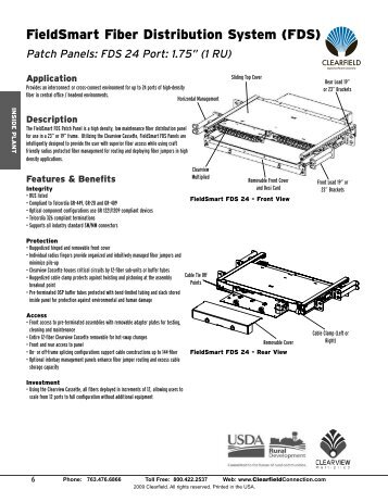 Fiber Distribution System (FDS) Patch Panel – 24 Port - Clearfield