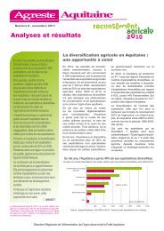 La diversification agricole en Aquitaine - Agreste