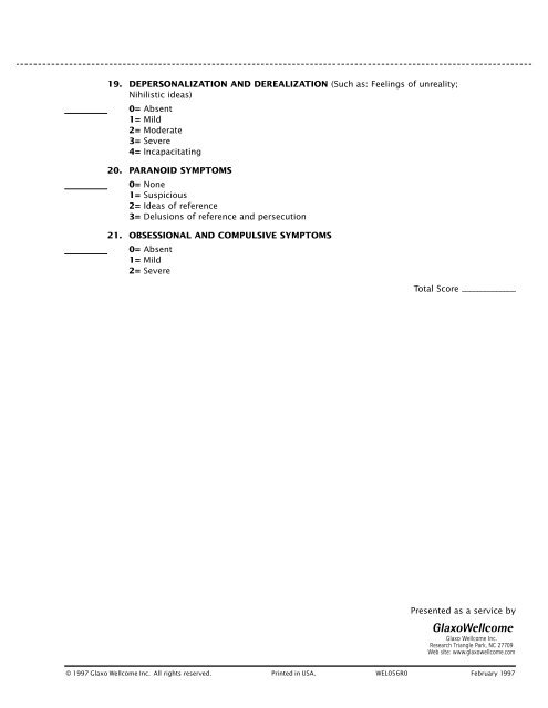 Center for Epidemiologic Studies Depression Scale ... - myCME.com